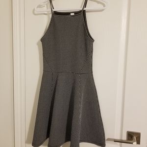 Divided by H&M Checkered Black and White Skater Dress size 6